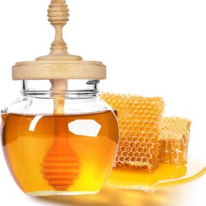Bitbat Honey Pot 17oz Glass honey j...