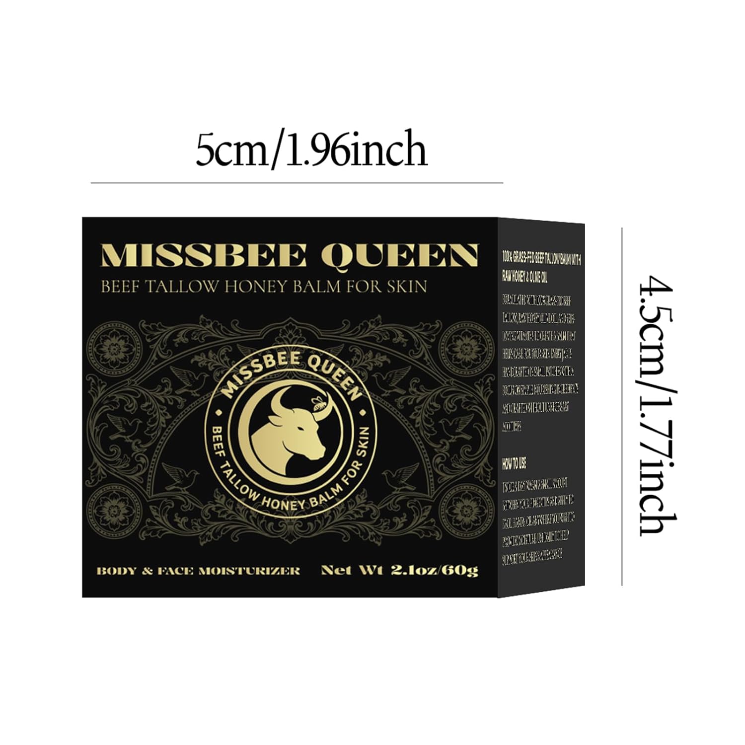 Beef Tallow for Skin, Tallow and Honey Balm, Beef Tallow for Face, Anti-Aging Cream for Oily & Sensitive & Dry Skin, Based Supplies Organic Grass-Fed Beef Tallow Honey Moisturizer Cream (2.1 oz / 60g) - Image 6