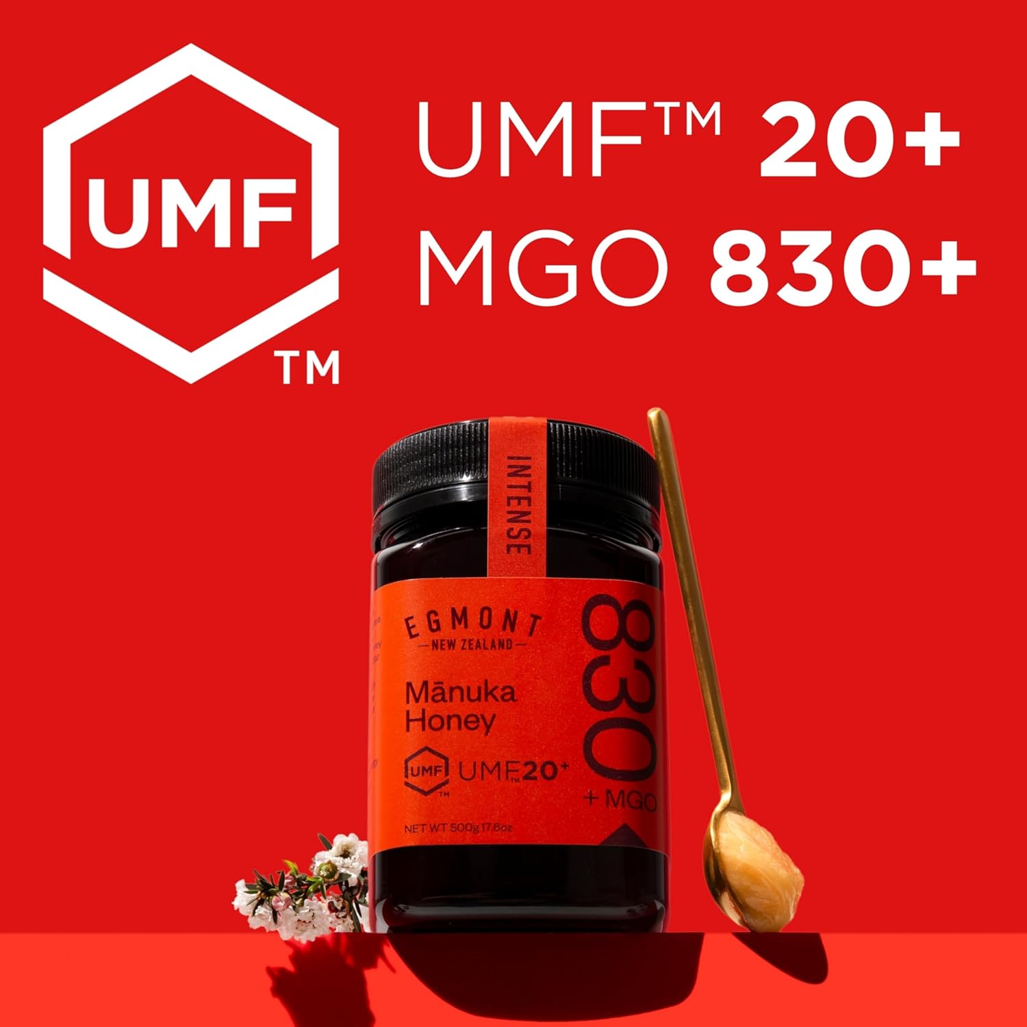 Egmont Honey Manuka Honey UMF 20+ MGO 830+ | 8.8 oz (250 g) | 100% Pure Authentic New Zealand Honey, UMF & MGO Certified, Non-GMO, Kosher, Traceable, Recycled Jar, Immune Support - Image 3