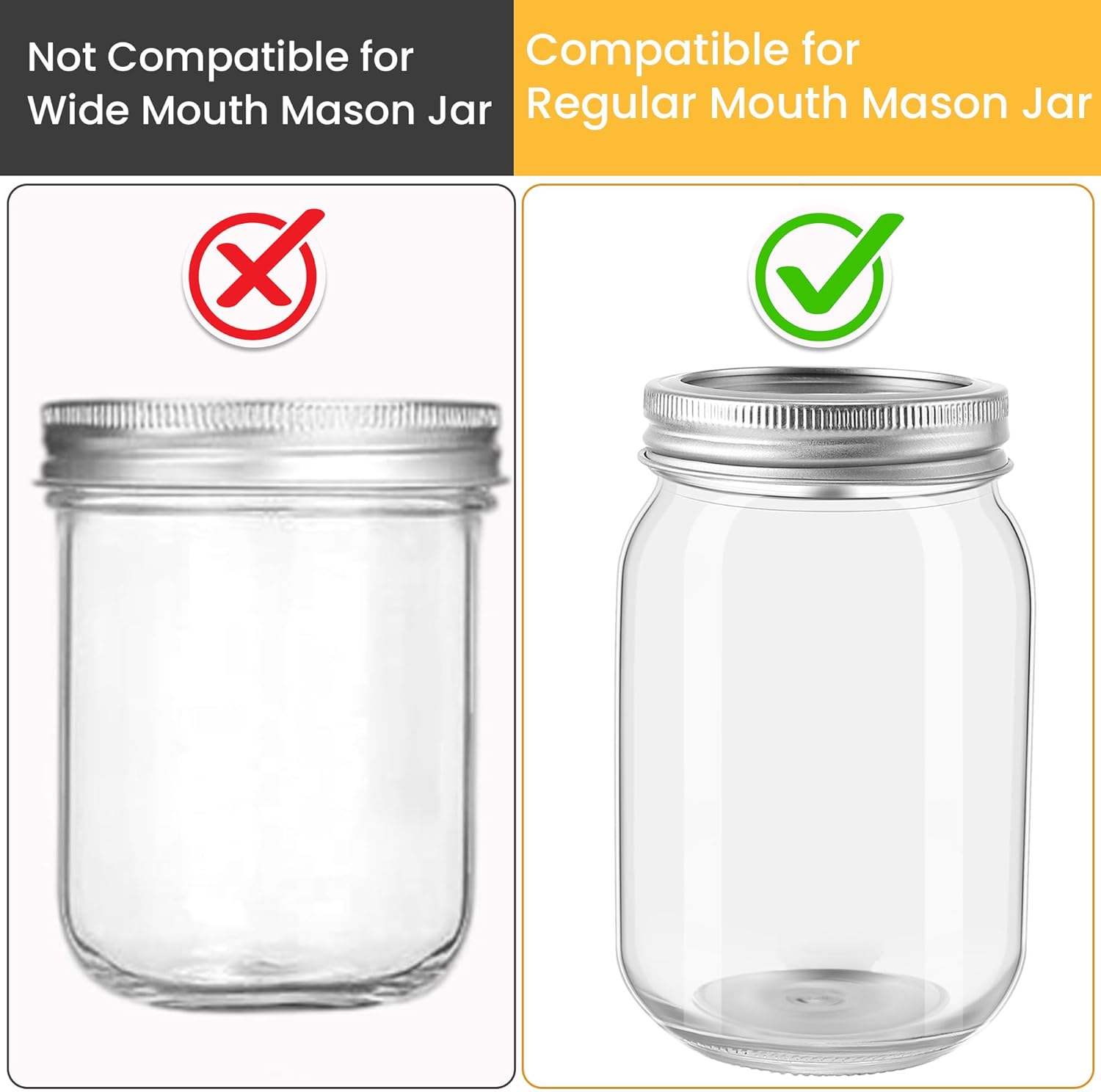 2pcs Wooden Honey Dippers, Honey Spoon Wooden Stick for Regular Mouth Mason Jars, Wood Spoon and Lid for Regular Mouth 16 oz Mason, Ball Jars (Only Dippers Lid) - Image 4