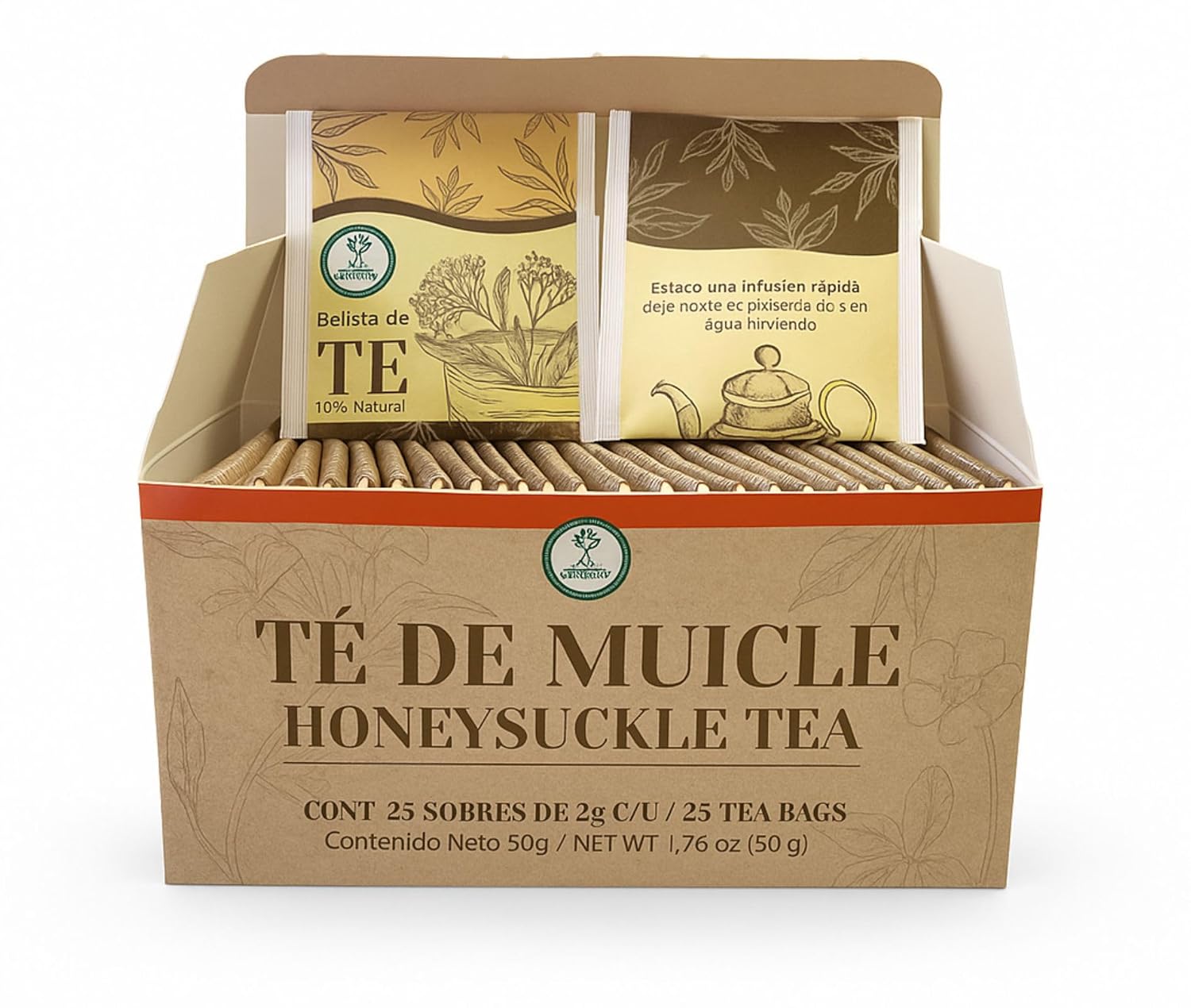 Muicle Té (Mexican Honeysuckle Herbal Tea) – 25 Tea Bags – 100% Natural, Vegan, Non-GMO – Traditional Mexican Herbal Infusion – Caffeine-Free, Authentic & Aromatic – by High Supreme - Image 7