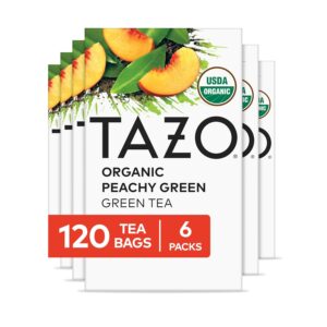 TAZO Organic Peachy Green Tea Bags,...