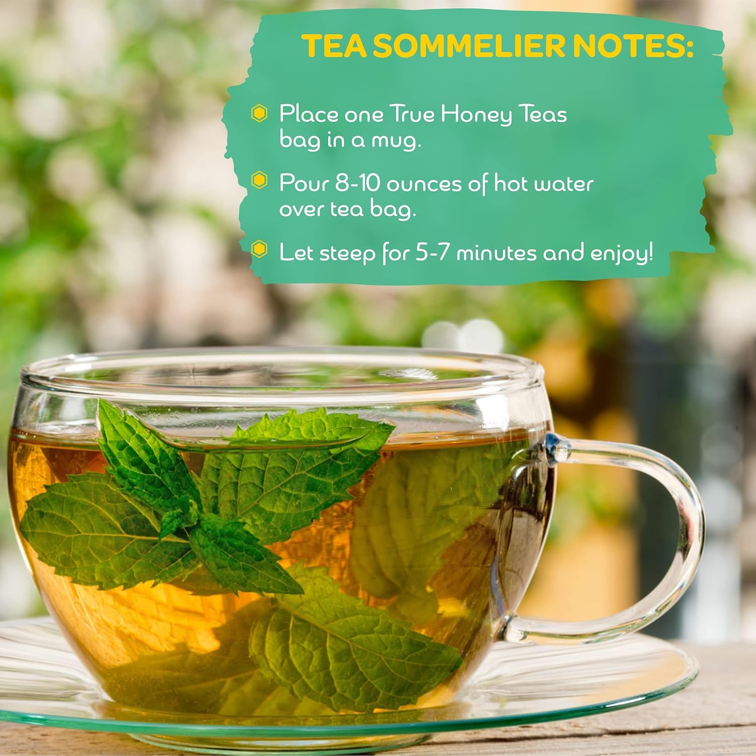 True Honey Peppermint Tea Pods - Honey Crystals Blended In Every Tea Pod - Healthy Digestion Nutriment - All Natural Organic Herbal Caffeine Free Tea Pod 22 Count - Image 5