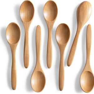 7 PCS Small Wooden Spoons, 5.8 Inch...