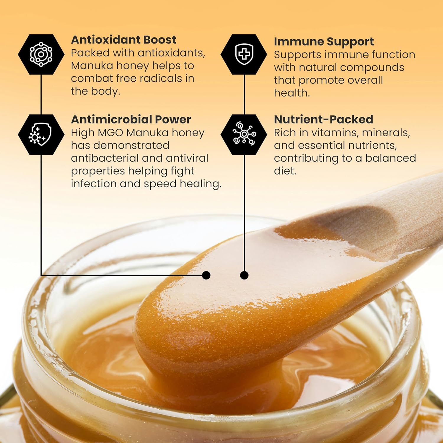 Bees & Trees New Zealand Manuka Honey 830+ & 350+ MGO – Pure, Raw, Unpasteurized Monofloral Superfood Honey for Wellness & Vitality – Bioactive, Nutrient-Rich Manuka Honey – 300g & 380g (2 pack) - Image 8