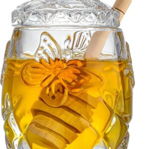 kanpura Clear Crystal Honey Jar wit...