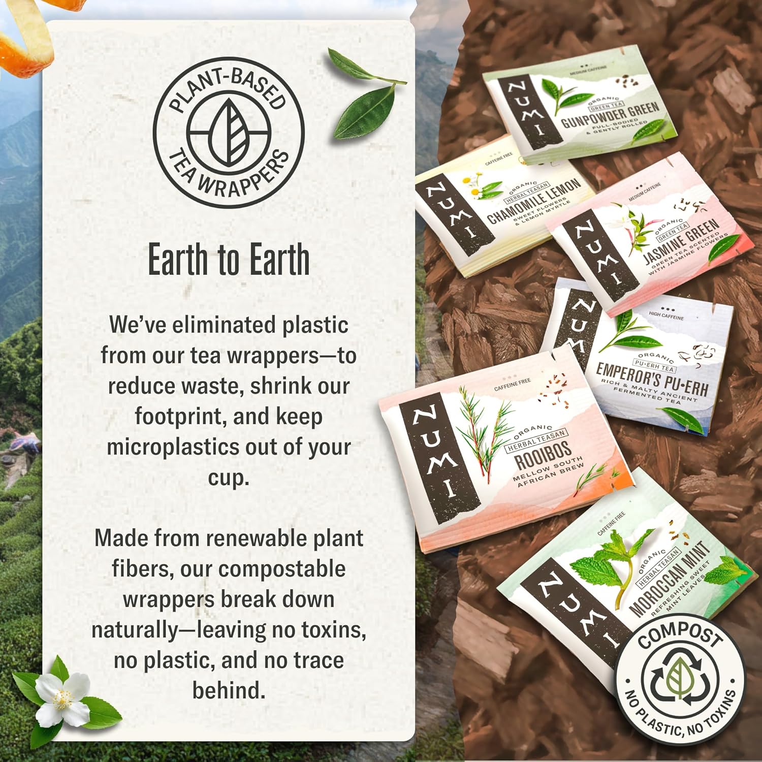 Numi Organic Gunpowder Green Tea, 100 Green Tea Bags, Full-Bodied & Gently Rolled - Image 6