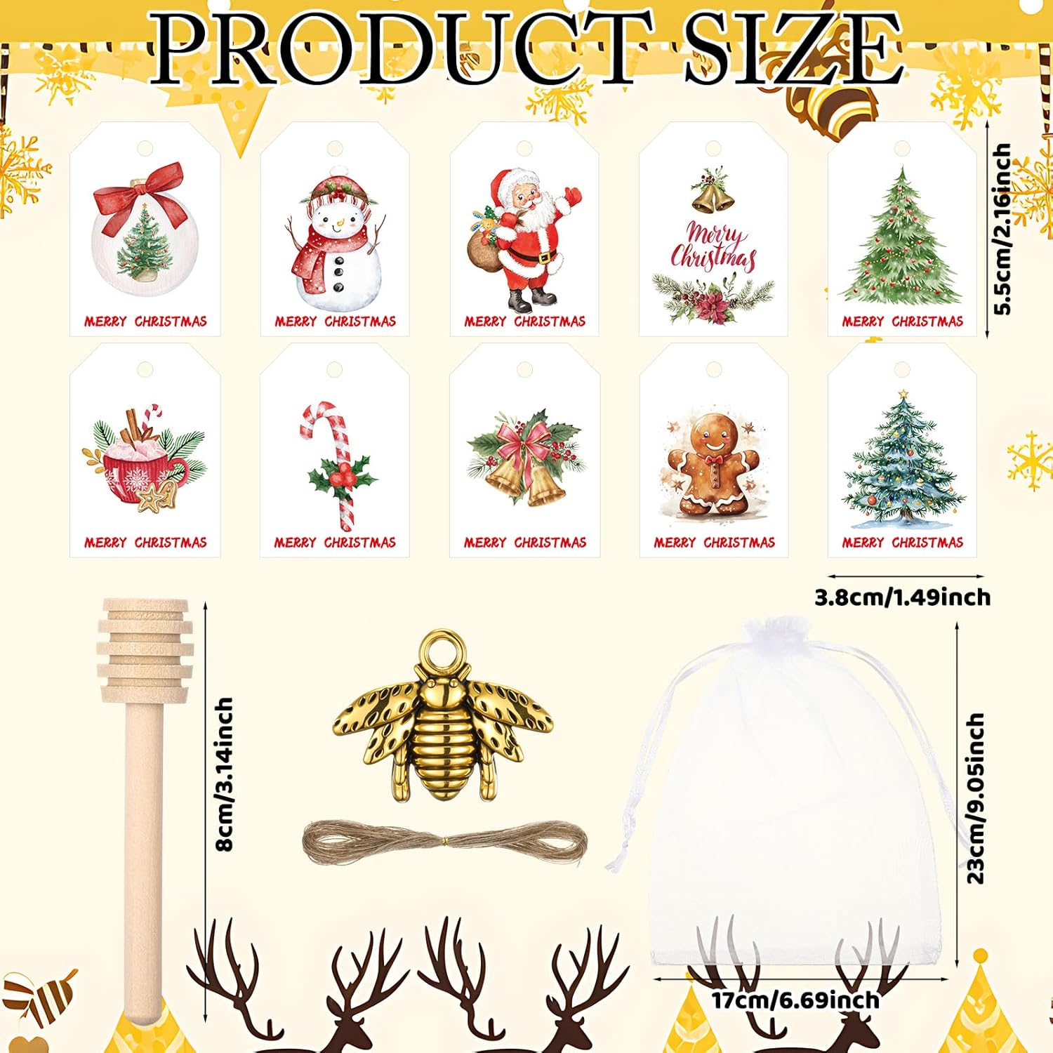 24 Pack Honey Bottles Small Honey Squeeze Bottle 8.8 oz Clear Plastic Jars with Leak Proof Lid and Wooden Dippers Container Empty for Storing Dispensing Party Favors Gifts - Image 3