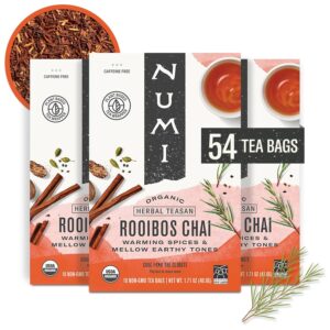 Numi Organic Rooibos Chai Tea Bags,...