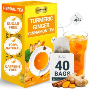 LeafLea 40 Turmeric Ginger Cinnamon...