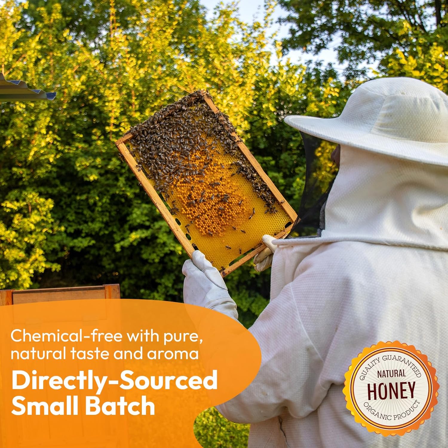 Bake and Tango All Natural Raw Honeycomb - 100% Pure Honey Comb, Perfect for Healthy Smoothies, Spreading, Tea, Snacks, and Desserts - Edible Honeycomb, Pack of 1 (14.0oz) - Image 6