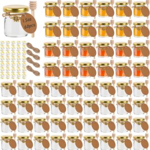 Betrome 1.5 oz Mini Glass Honey Jar...