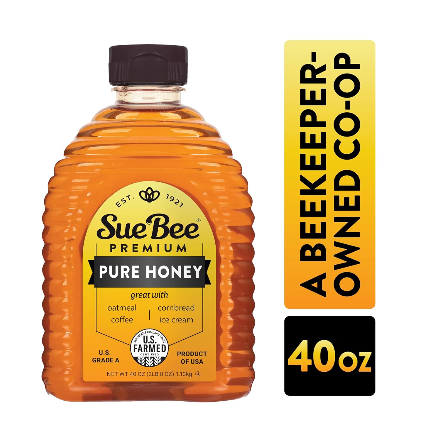 Sue Bee Pure Premium Honey, Pure Honey, Product of USA, US Grade A, 40 Ounce (Pack of 1) - Image 7