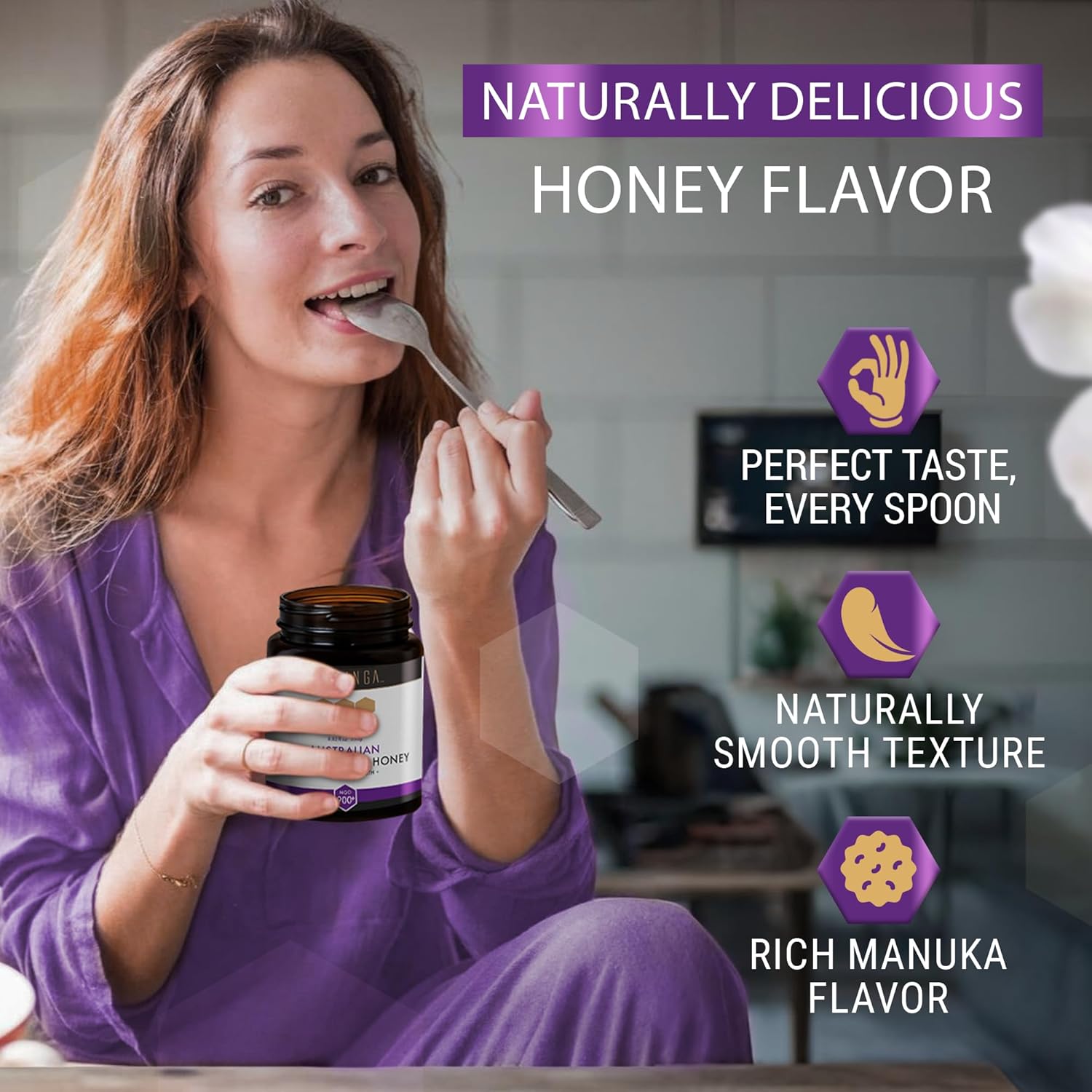 Berringa Manuka Honey Organic MGO 900+ Ultra-High Strength, Supports General Wellbeing & Digestive Balance - 100% Raw, Pure & Unfiltered, Sustainably Sourced from Australia - (8.82 oz) - Image 5