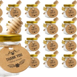 24Pack 1.5oz Mini Glass Hexagon Hon...